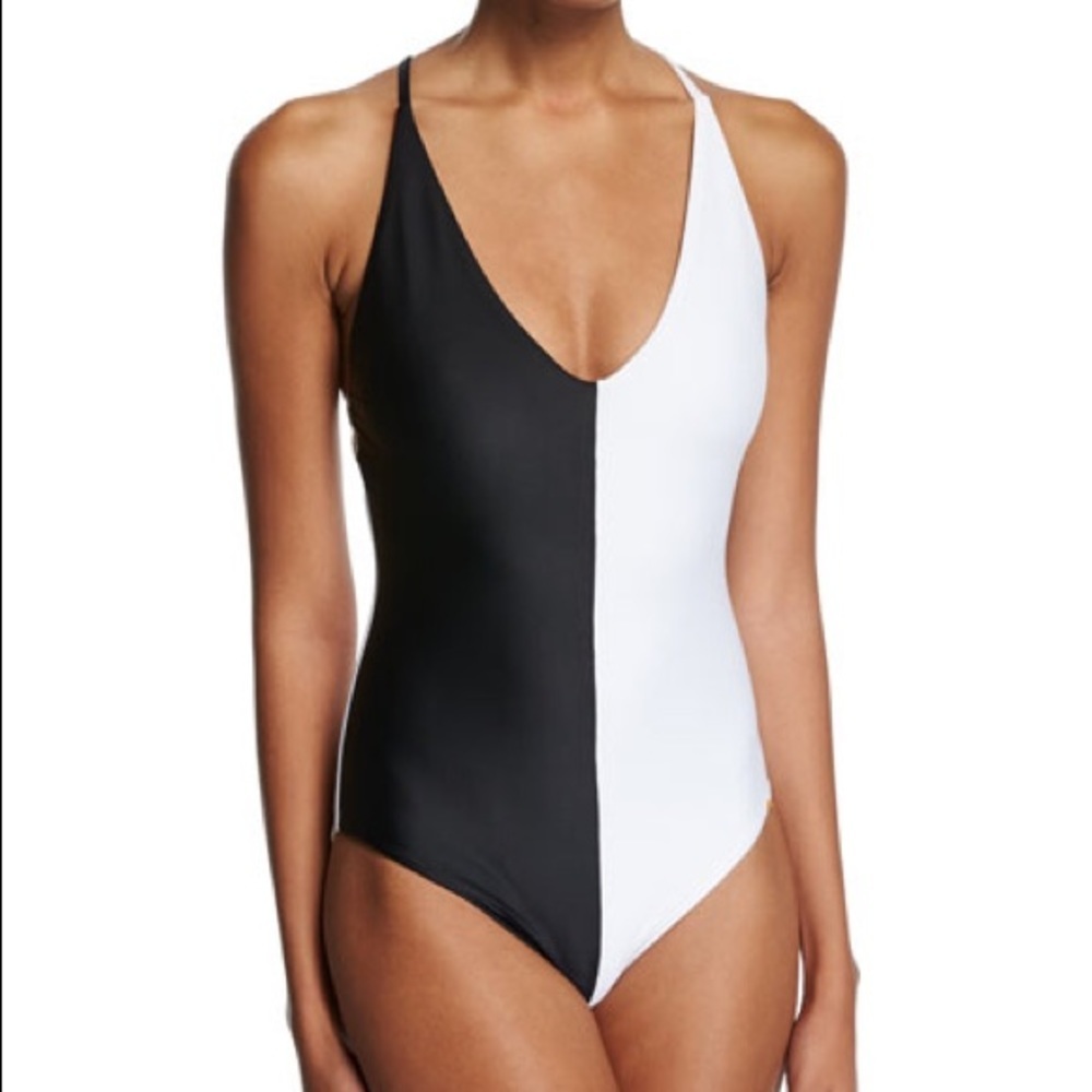 Pilyq PQ Tuxe Swimwear Two Tone One Piece Size S